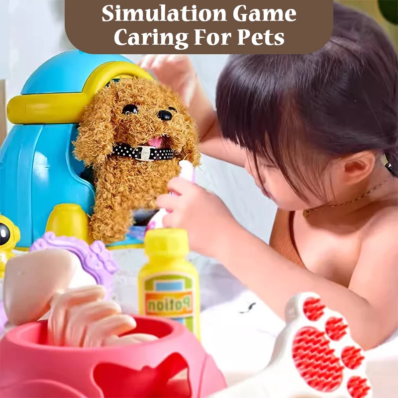 Children Simulation Toy Pretend Play Set Electric Plush Pet Interactive Walking Animal Dolls Education Toys for Girls Boys 3