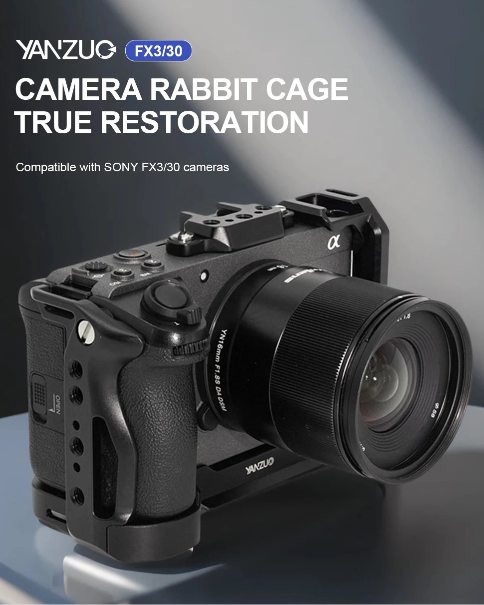 DSLR Camera Cage For Sony FX3/FX30 Camera Metal Rabbit Cage Micro-Single Cameras