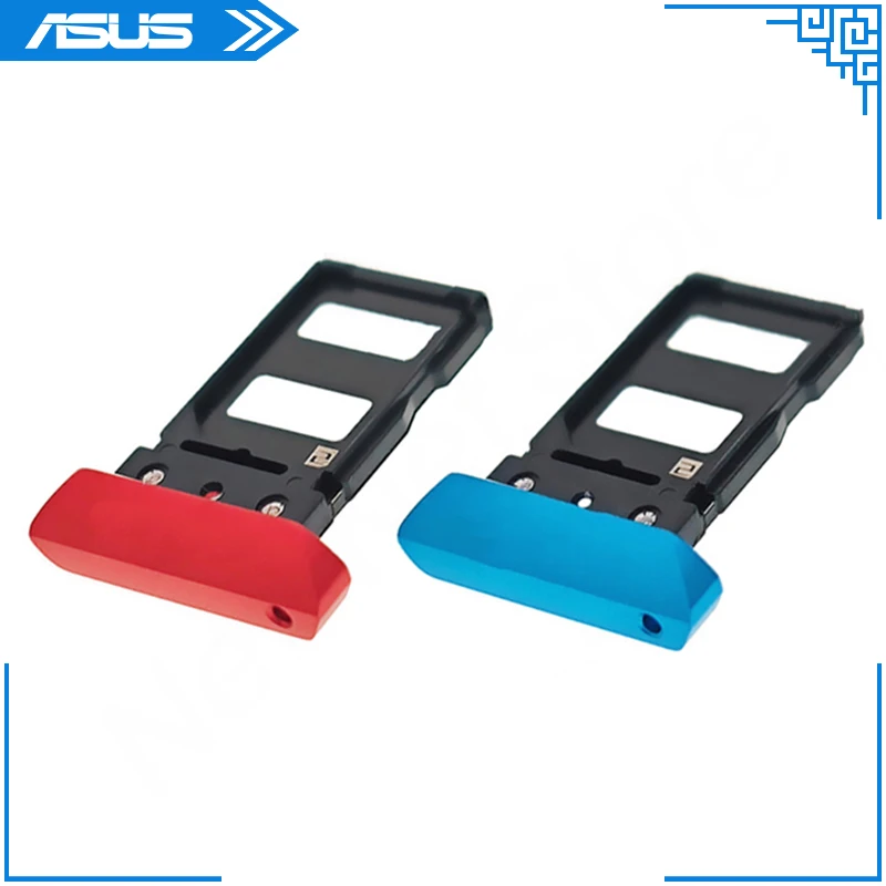 Dual Sim Card Tray Per Asus Rog Phone 5 Zs673Ks Muslimatexplaid I005Da I005Db Sim Card Slot Holder Parti Di Ricambio