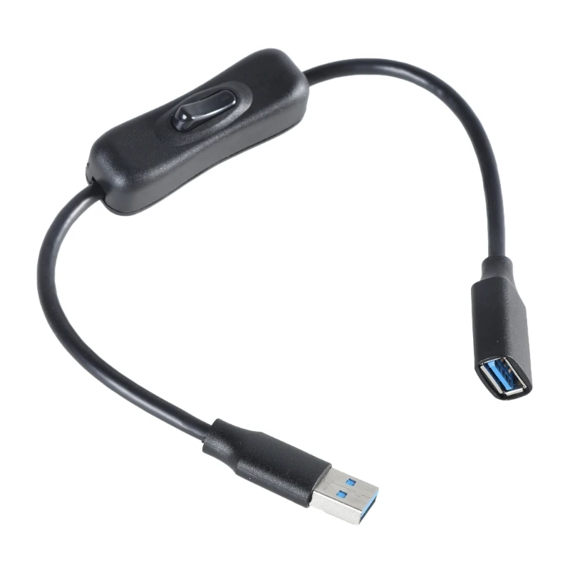 Cavo USB Con Interruttore On/Off - Adattatore Maschio/Femmina, 30 Cm