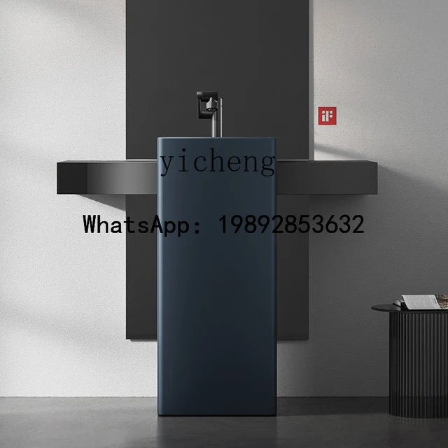 อ่างล้างหน้าทรงสี่เหลี่ยม A1 แบบตั้งพื้น ทำจากเซรามิก สำหรับห้องน้ำ ระเบียง หรือใช้ในบ้าน 2