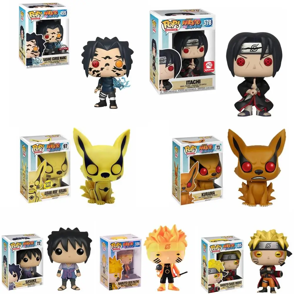 thumbnail image 2 of Funko Pop NARUTO Uzumaki Naruto Uchiha Sasuke kyuubi Wood leaf Country of Fire Collection Modelo PVC Figura de acción Juguetes para niños, 2 of 5