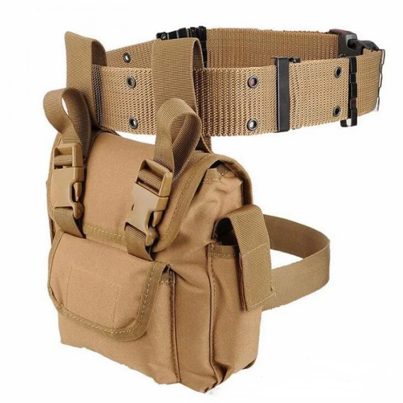 Tactical Military Drop Leg Bag Waist Fanny Pack Adjustable Outdoor Thigh EDC Bag Motorcycle Riding Camping Hiking Hunting Bag