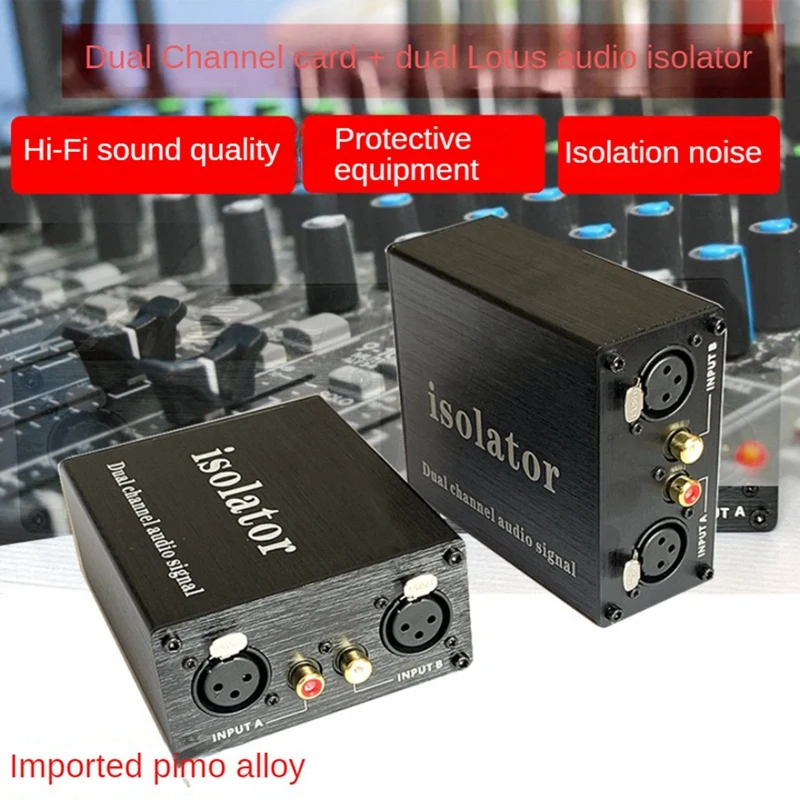 XLR RCA Noise Reduction Isolator XLR-2R Audio Noise Isolator To Eliminate Common Ground Current Sound
