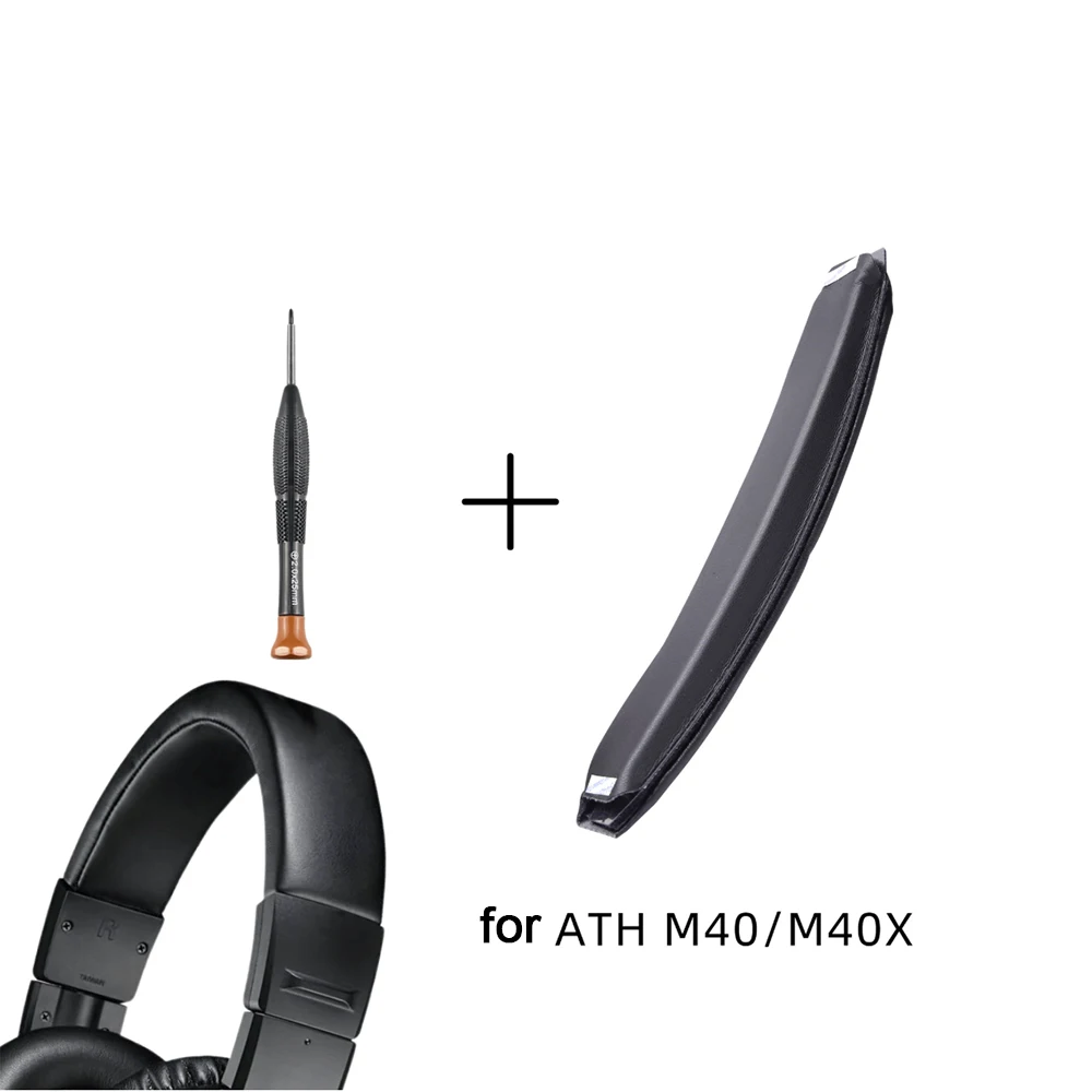 Headphone Replacement Headband Cover for Audio-Technica ATH-M40x Head Band, PU Leather & Anti-Slip Headband