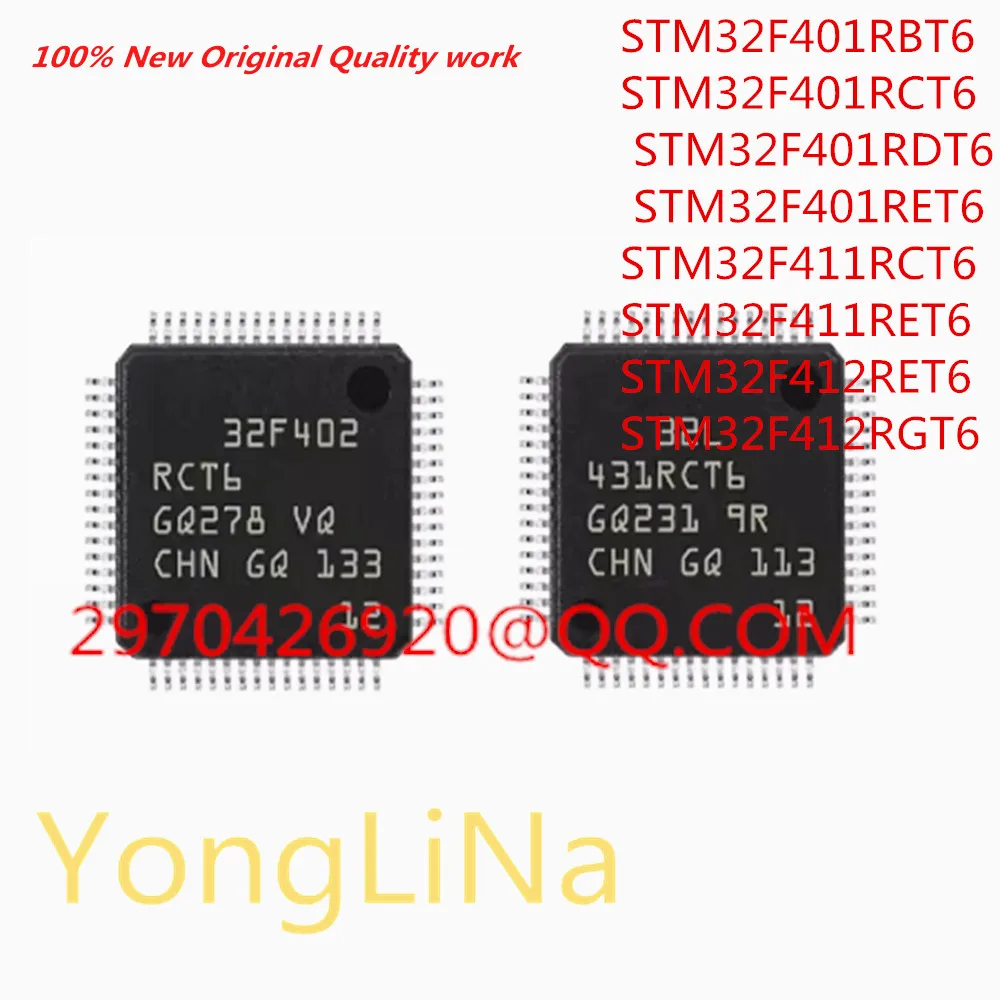 

100% New QFP STM32F401RBT6 STM32F401RCT6 STM32F401RDT6 STM32F401RET6 STM32F411RCT6 STM32F411RET6 STM32F412RET6 STM32F412RGT6