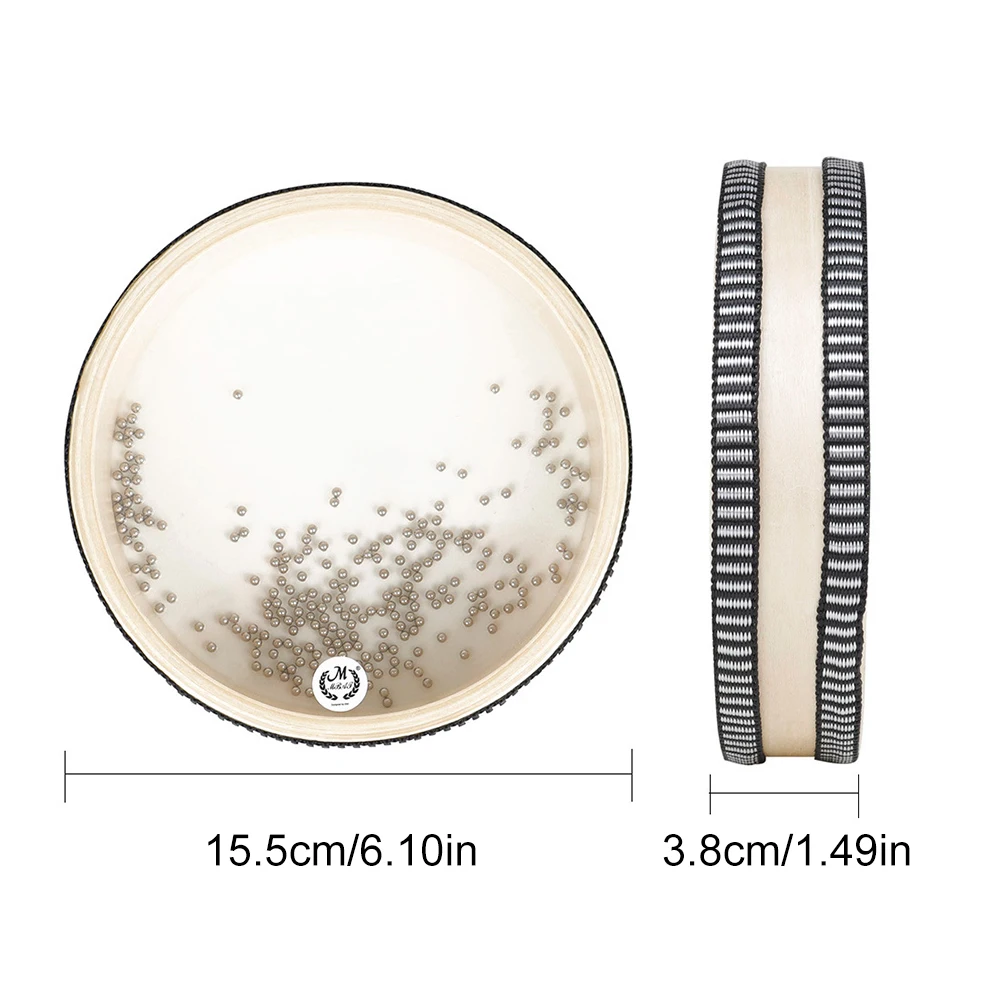 Ocean Drum Ocean Sound Effect Wave Bead Drum with Steel Balls Ocean Sea Drum Transparent for Children Boys Girls