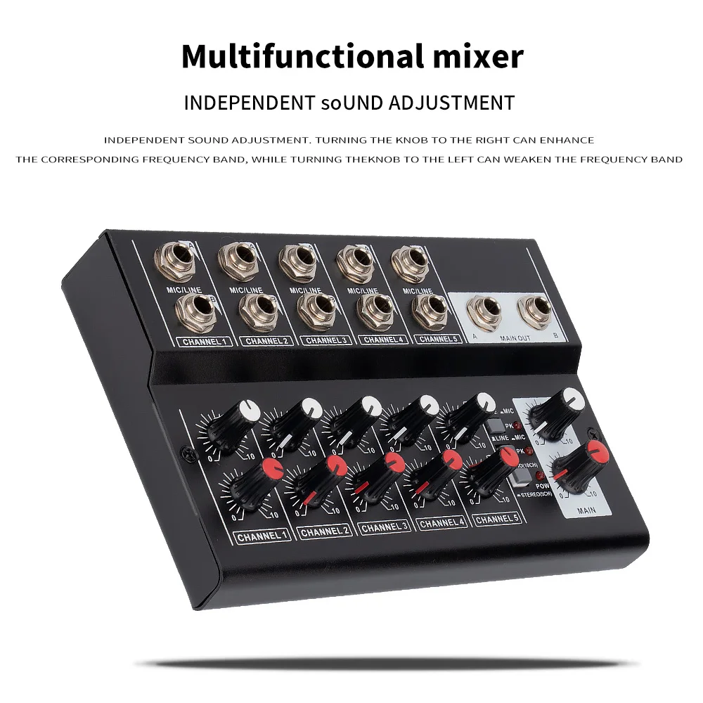 MIX5210 10-Channel Mixing Console audio mixer For Recording DJ Network Live Broadcast Karaoke