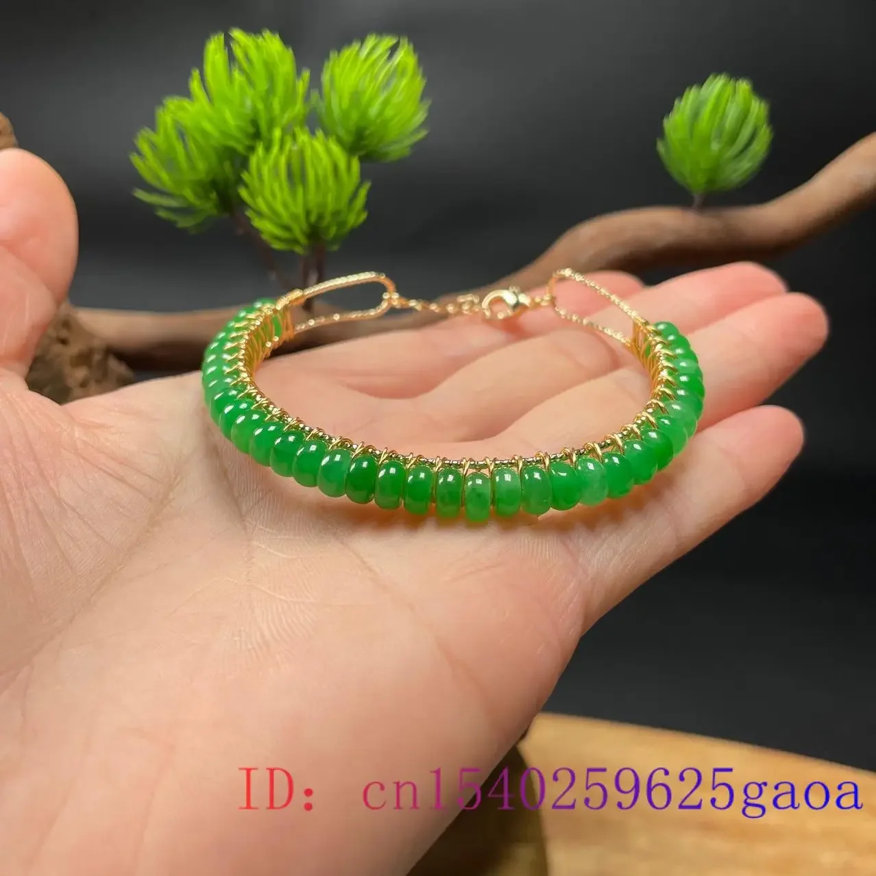 여성을위한 옥 팔찌 디자이너 선물 럭셔리 Jadeite Bangles 자연 중국어  패션 쥬얼리 보석 에메랄드 비즈