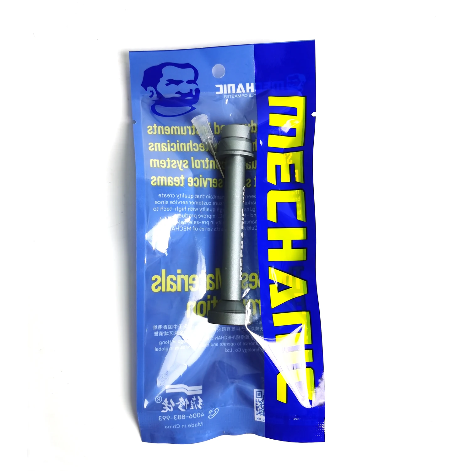 MECHANIC P09 Aluminum Alloy Tube Piston Solder Paste Flux Booster Manual Syringe Plunger Dispenser Propulsion Tool Phone Repair