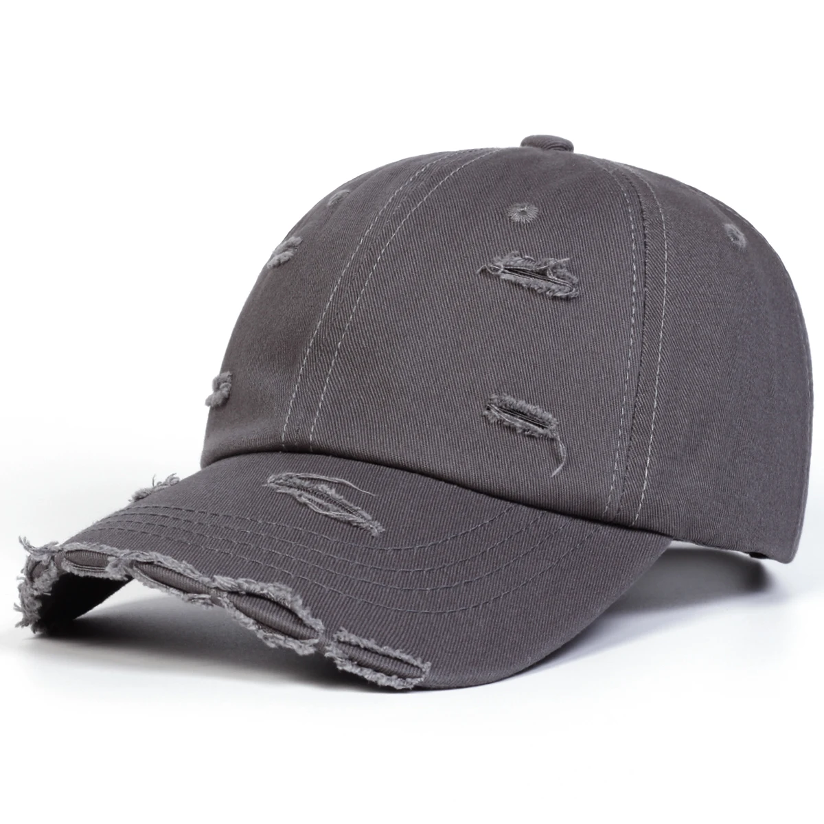 Unisex Zerrissene Jeans-Baseballkappen Frühling Herbst Outdoor Verstellbare Freizeithüte Sonnenschutzhut Sportkappe – Detail 9