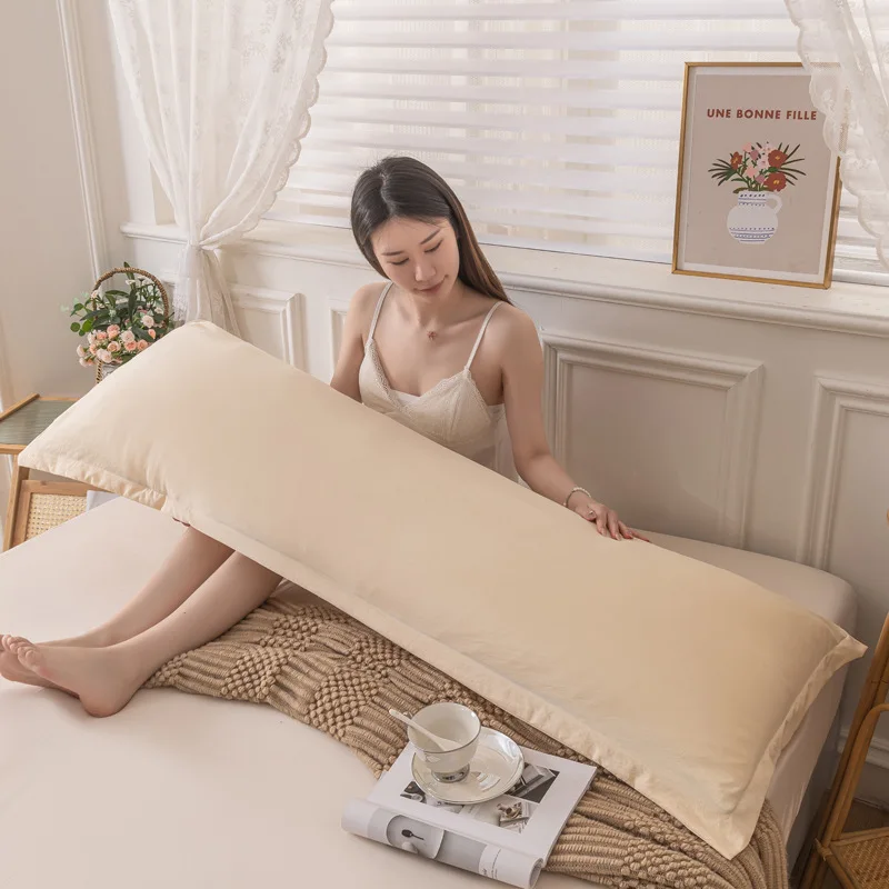 

Wholesale Class A Cotton And Linen 1.5m Pillowcase 1.8m Couples Extended Envelope Cotton Long Pillowcase