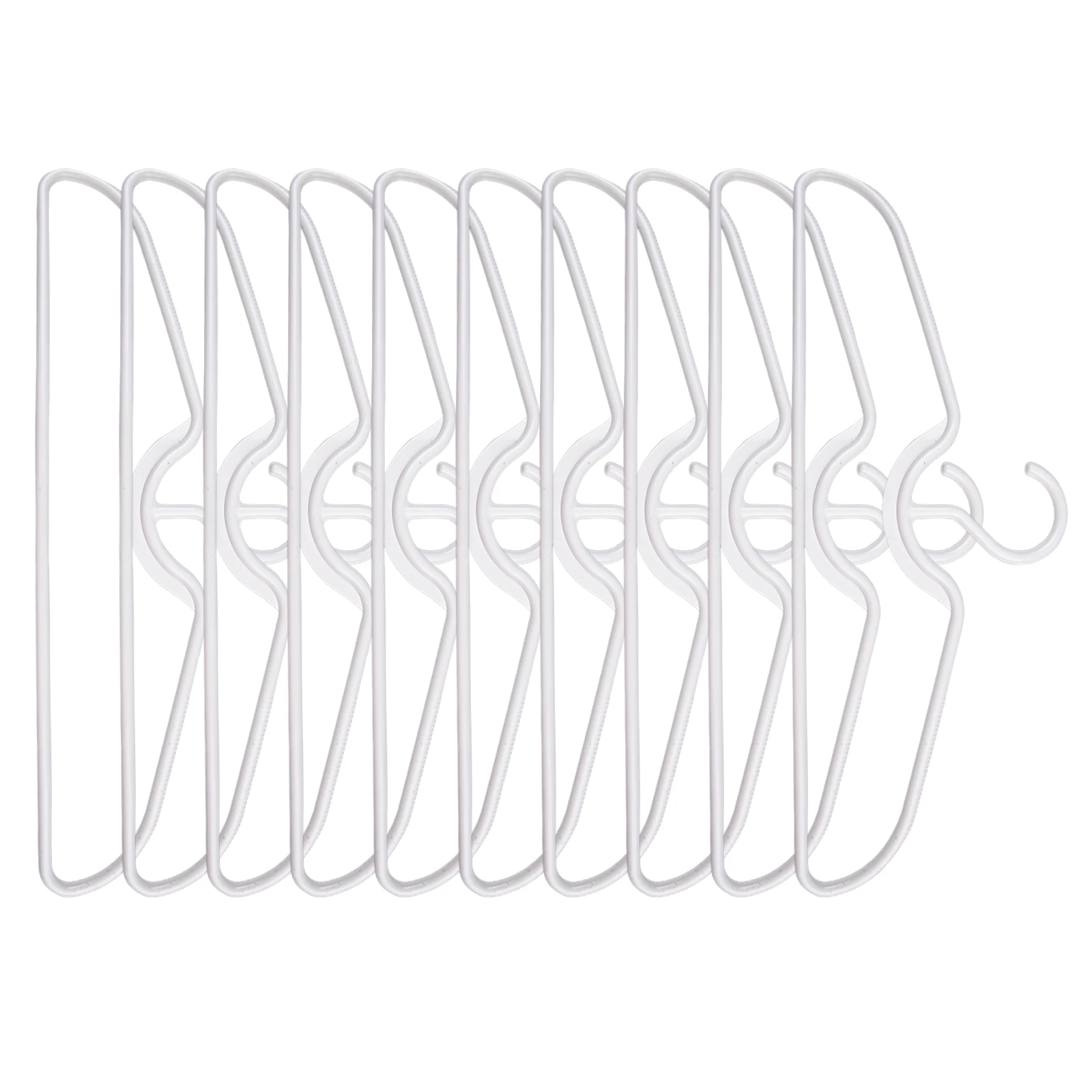 10pcs Short Neck Hangers Space-saving For Clothing Shirts Blouses Dresses Jackets Anti-Slip Plastic Clothes Hangers Tools clothes hanger storage hanger