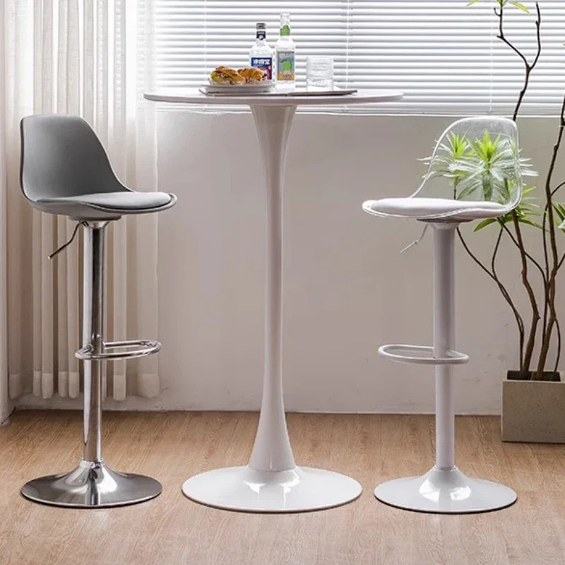 

Luxury Modern Designer Bar Chair Ergonomic Nordic Make Up Reception Bar Stools Long Metal Kitchen Sillas Lounge Suite Furniture