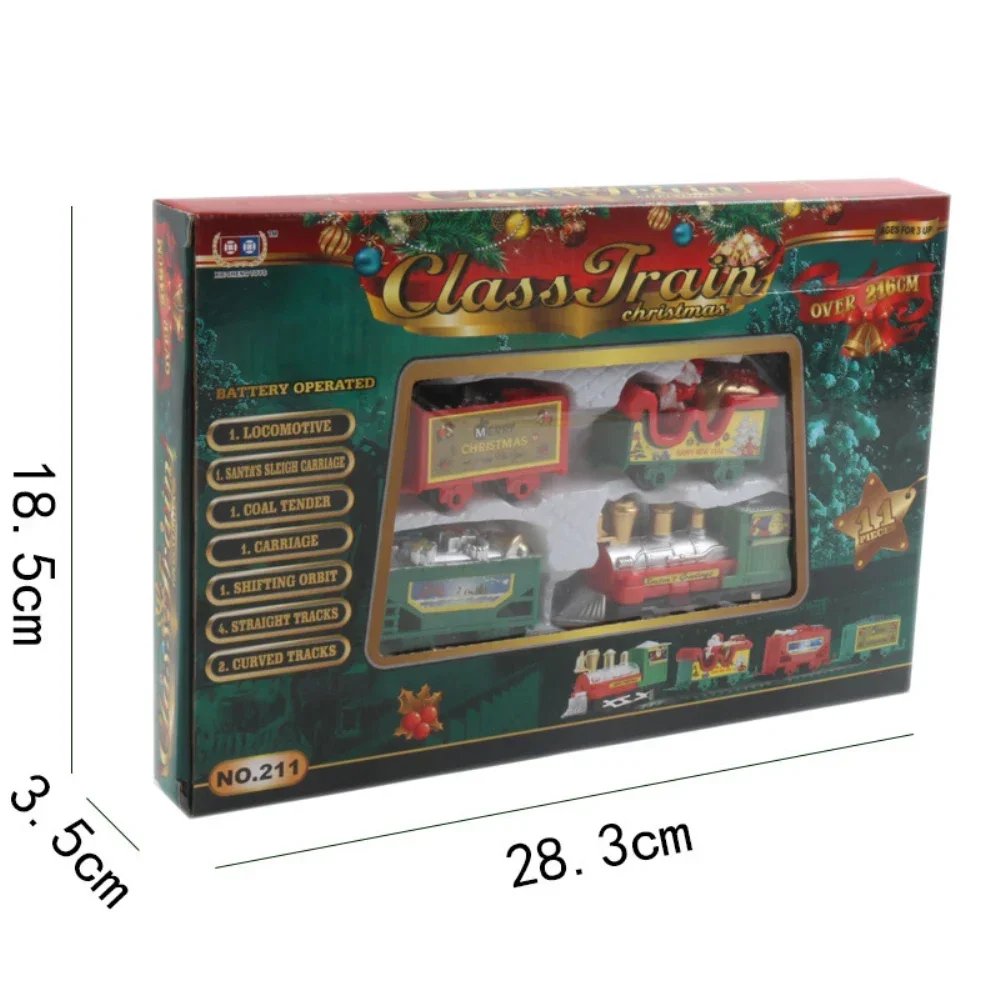 New Electric Train Set Mini Santa Claus Rail Car Toy Creative Decoration Christmas Tree Train Gift Children's Education Toy Gift