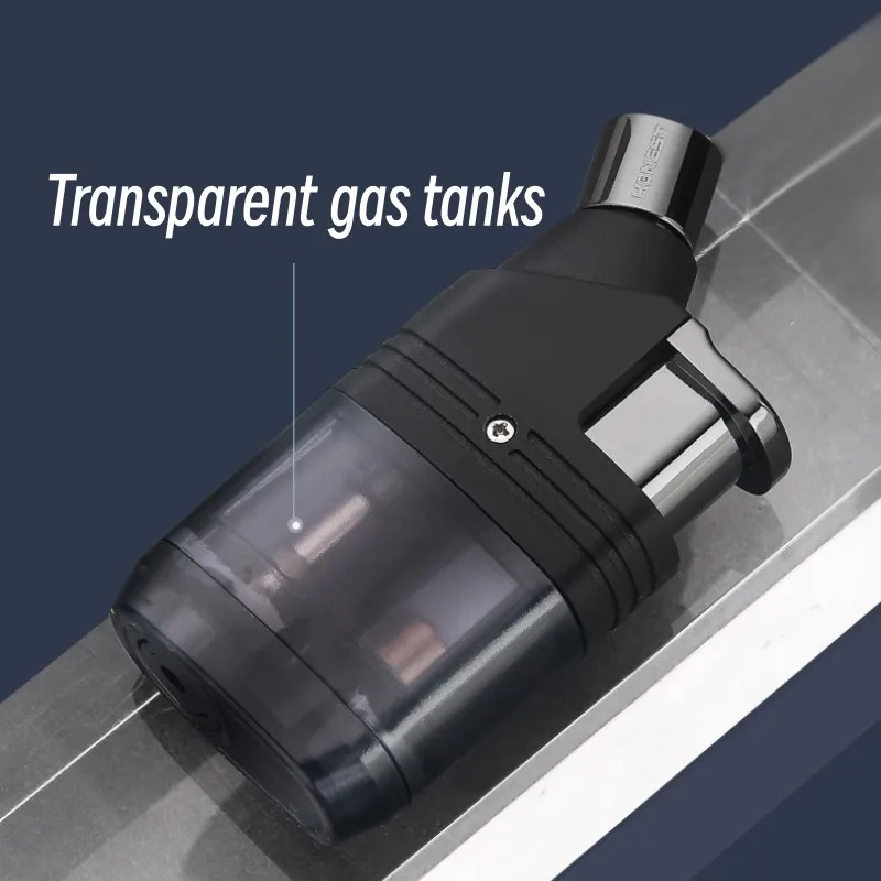 Honest Lighters High Capacity Butane Torch Outdoor Lighters Windproof Lighters Smoking Gadgets Home Gifts Gas Bin