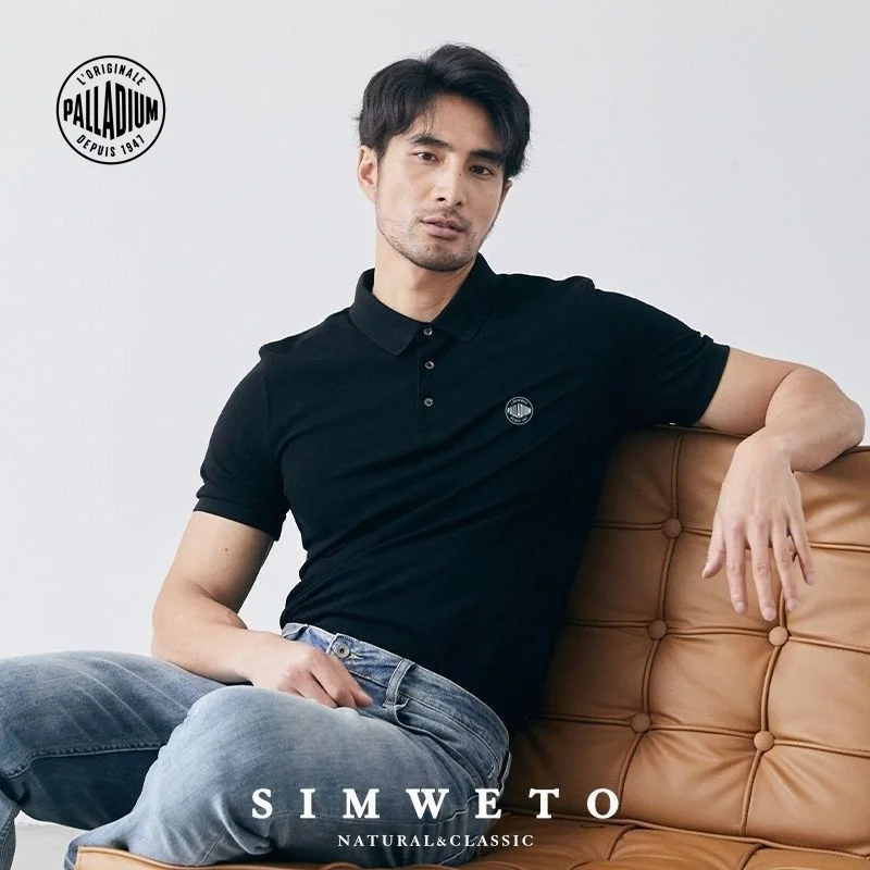 

PALLADIUM Summer Men's Pure Cotton POLO Shirt Loose, Casual, Fashion Men's High Quality Short Sleeves