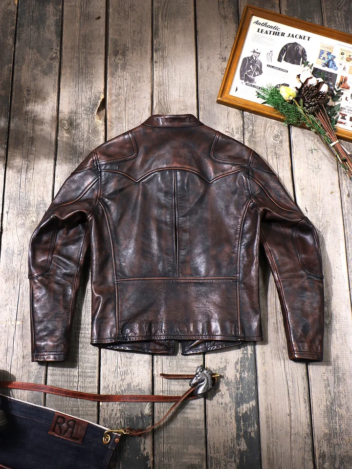 ジャケット・アウター Vtg TENDERROIN horse leather combi coat Vtg TENDERROIN horse leather combi coat