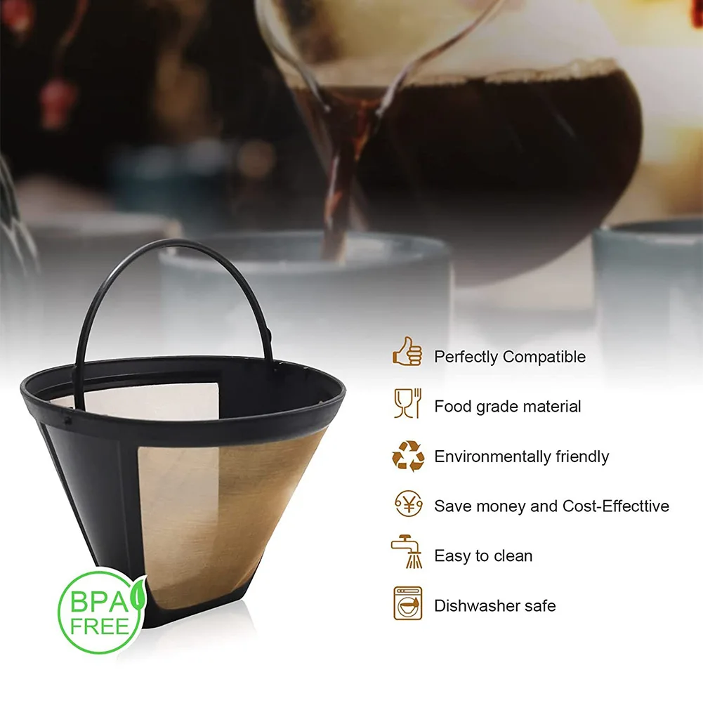 

Sustainable and Flavorful Coffee Maker Reusable Filters, Pack of 2 Optimize the Extraction of Your Coffee Beans