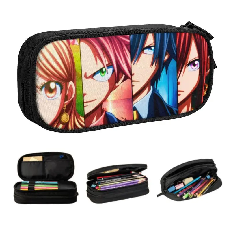 

Custom Anime Fairy Tail Kawaii Pencil Case Girl Boy Large Capacity Manga Pencil Bag School Supplies