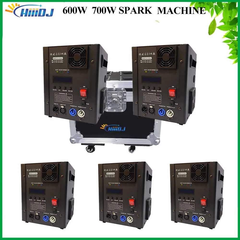 0 Tax Flightcase 600W 700W Cold Sparks Machine With Sparkler Wedding Fireworks Cold Ti Powder Indoor Wedding Party DJ