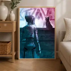 Vintage Aesthetic Stray Video Game Poster - Retro Wall Art - 60X90cmNoframe (White04)