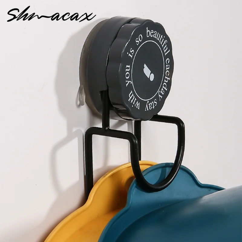 Suction Cup Hook Bathroom Wall Mounted Storage Rack Bathtub Basin Hook Hanger Home Kitchen Bathroom Wall Hooks