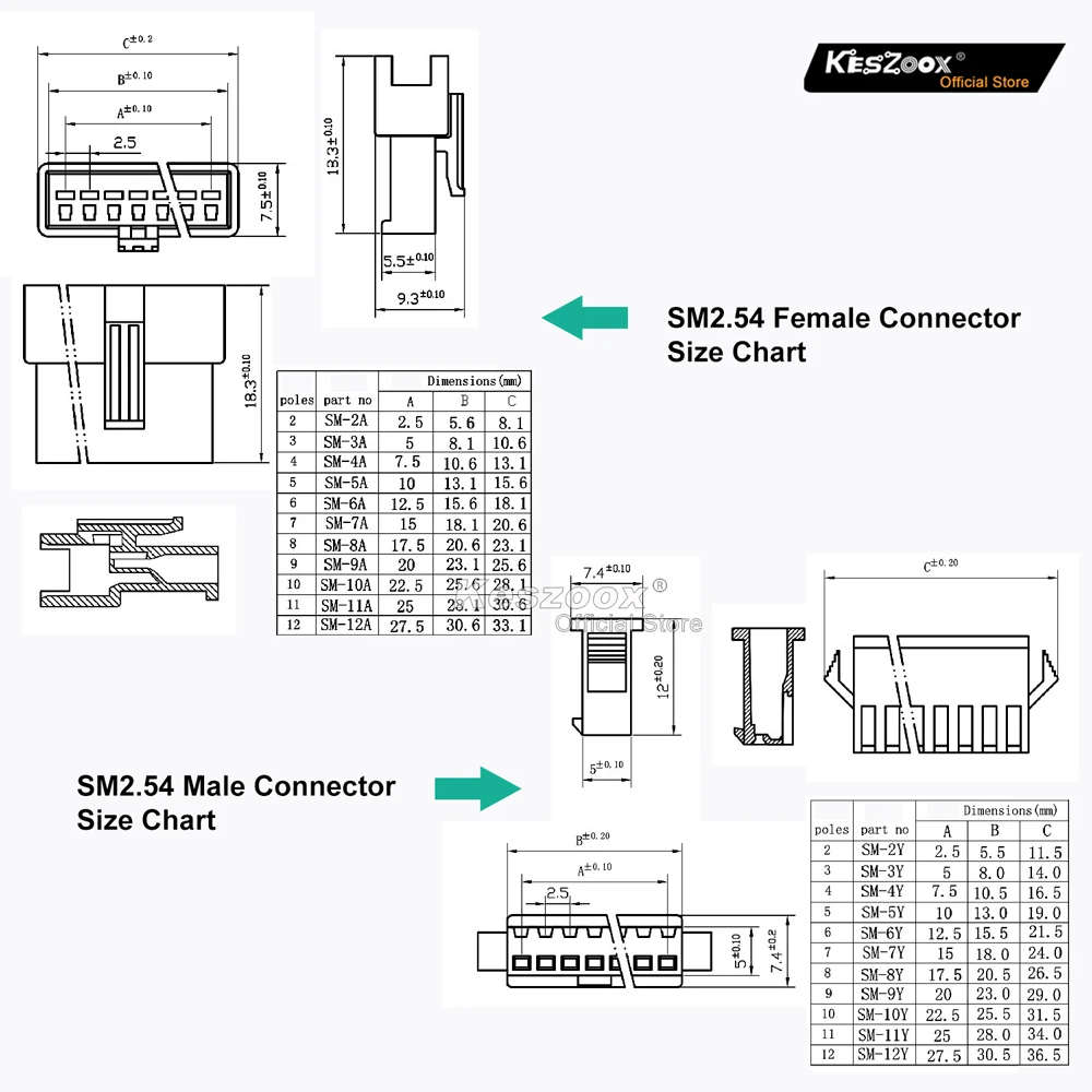 Crimp Connectors 4 Pin Jst | Male Jst Sm2.54 Connector