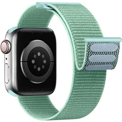 Nylon Loop Adjustable Watch Strap - Premium Wristband Bracelet - 42 44 45 46 49 mm (5 Blue sea)