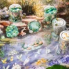 200cm/Roll Summer Lotus Pond PET Tape Cute Literary INS Style Journal Handbook Tapes Creative DIY Scrapbook Collage Stationery 2