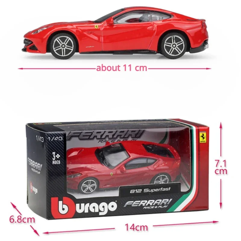 Bburago 1:43 Ferrari 488 F40 599 250 458 F12 Portofino 812