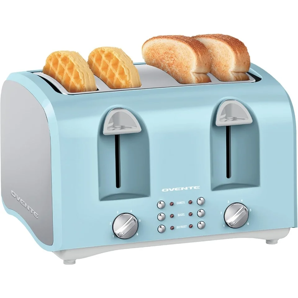 Four Slice Wide Slot Toaster with Dual Controls