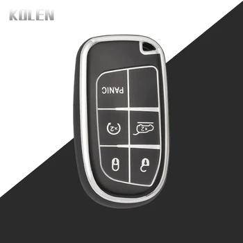 TPU Car Remote Key Case Cover Shell per Jeep Renegade Grand Cherokee per Dodge Ram 1500 Journey Charger Challenger Fiat Durango - TPU Car Remote Key Case Cover Shell per Jeep Renegade Grand Cherokee per Dodge Ram