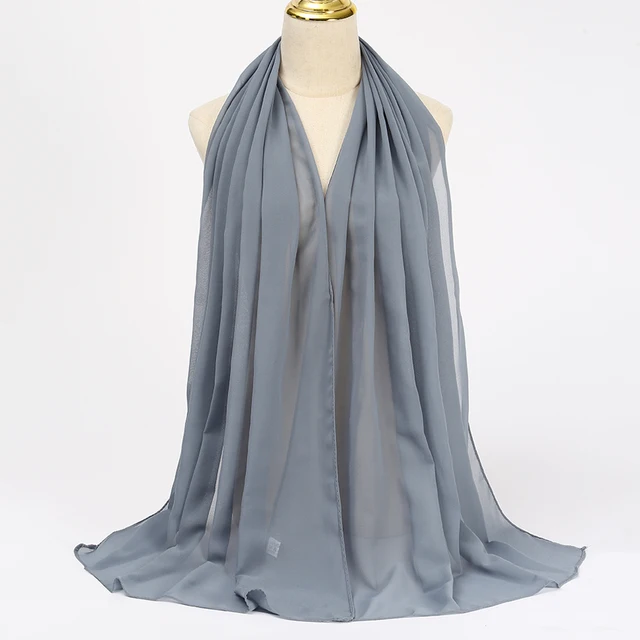 Foulard Hijab en mousseline de soie pour Femme, voile musulman ramadan ,hijab femme musulman,foulard musulmane pour femme, foulard mousseline en Jersey doux de haute qualité hijab islam voile femme musulman,70*180cm