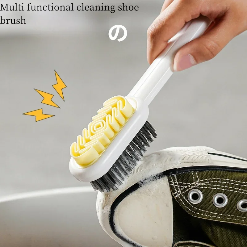 Double-sided Shoe Brush 1pcs Enduring Plastic Shoe Washing Brush Suede Cleaning Household Cleaning Tools Accessories