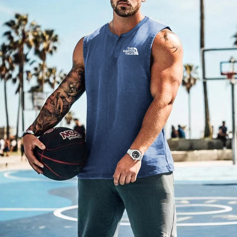 

2023 Men's Fitness Sleeveless Top Breathable Sports Tank Top Fitness Running T-shirt Tank Top