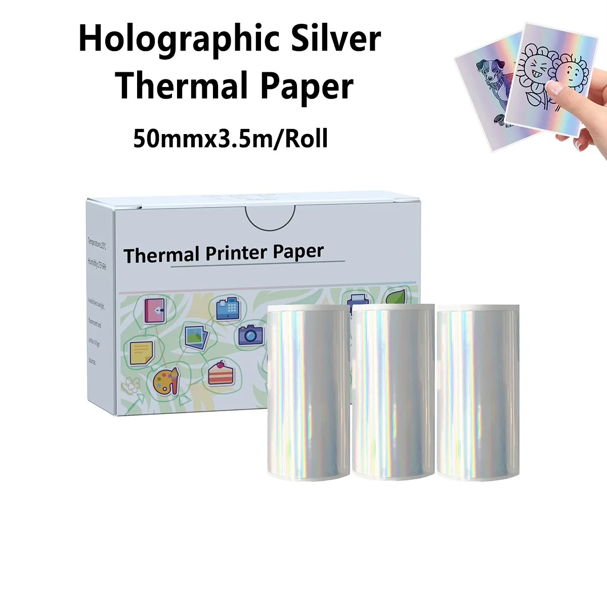 HD Laser Paper for Mini Printers - Premium Smooth Finish, Vibrant Long-Lasting Colors, Compatible with Most Printers