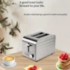 2 Slice Toaster with Auto Shut Off - Extra Wide Slots and Removable Drop-Down Crumb Tray with Cancel EU Plug 6