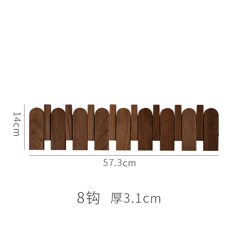 Wooden Hooks Hanger Wall Mounted Coat Hooks Key Holder Hat Scarf Handbag Hook Hanger Towel Rack Customize Coat Hook  Organizers 5