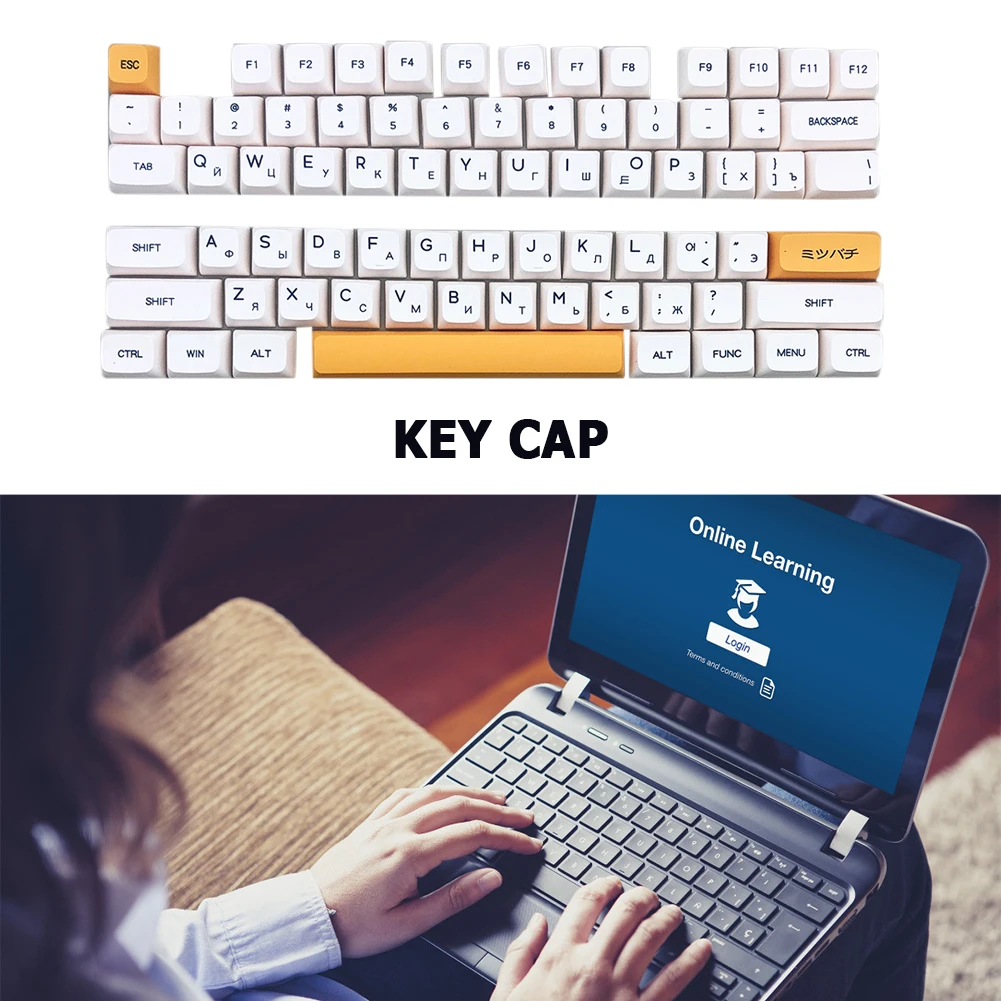 Inglês japonês keycaps