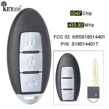 Keyforkess 434MHz ID47 Chip S180144017 muslimsmart Remote Car Key Fob 3 pulsanti per Nissan Teana 2013-2016