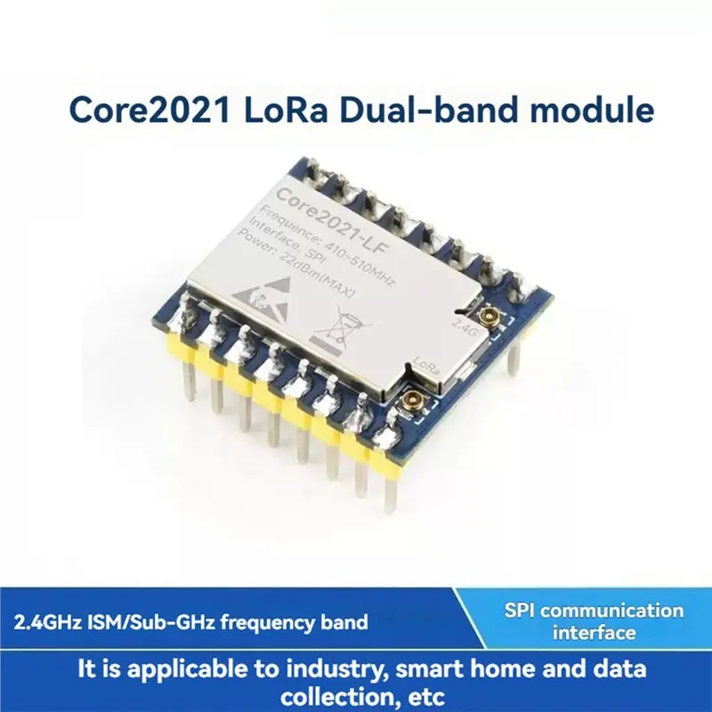 그녀를 위한 선물 Core2021 듀얼 밴드 로라 모듈 LF 410-510Mhz LR2021 트랜시버 서브GHz 2.4Ghz ISM 1.5-2.5Ghz 주파수 지원