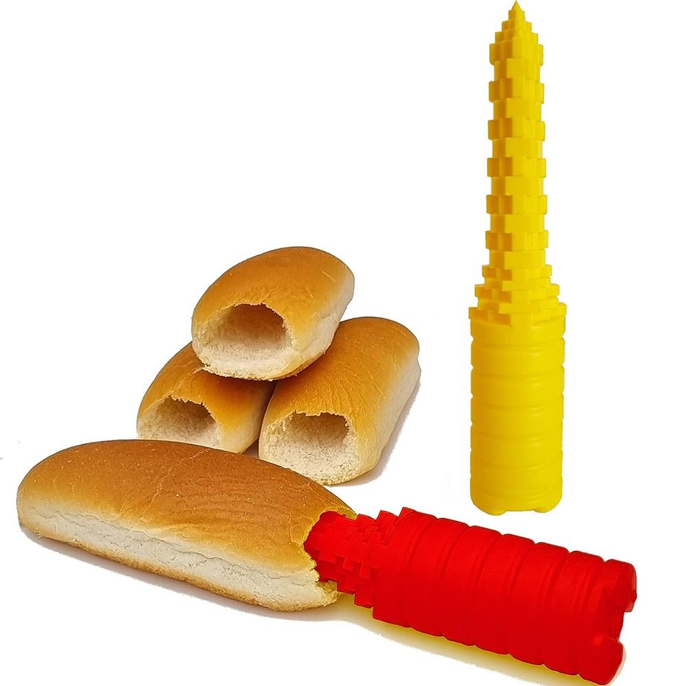 New Grilling Hotdogger BBQ Bread Tool Leakproof Hotdogs Drill a Hole Hot Dog Bun Driller Sausages Kitchen Gadgets