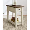 Bolanburg Farmhouse Chair Side End Table, Light Brown & Whitewash 1