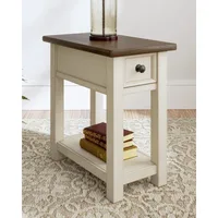 Bolanburg Farmhouse Chair Side End Table, Light Brown & Whitewash 1