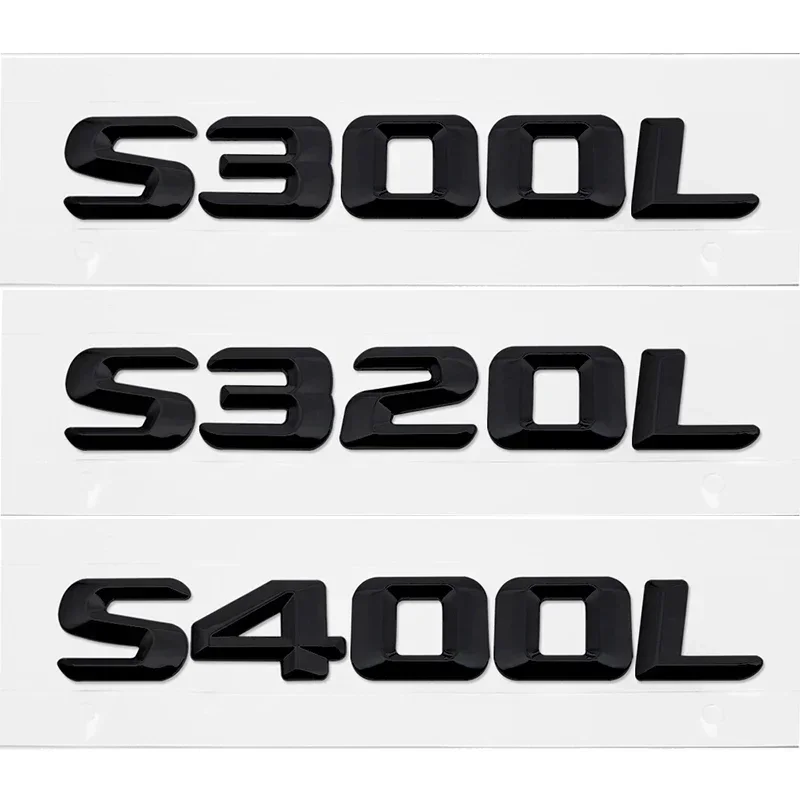 3D car tail number letters emblem sticker for Mercedes Benz S300L s320l s400l s500l S600L auto rear trunk badge decals