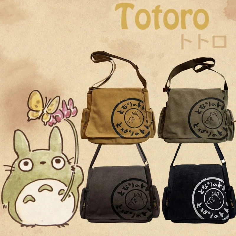 

My Neighbor Totoro Bag Canvas Totoro Messenger Bag Shoulder Crossbody Bag For Women Designer Handbags Large Tote Cartoon Bag