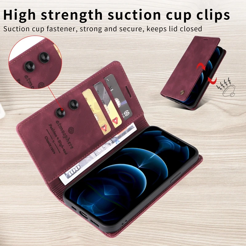 Wallet Magnetic Leather Phone Cover