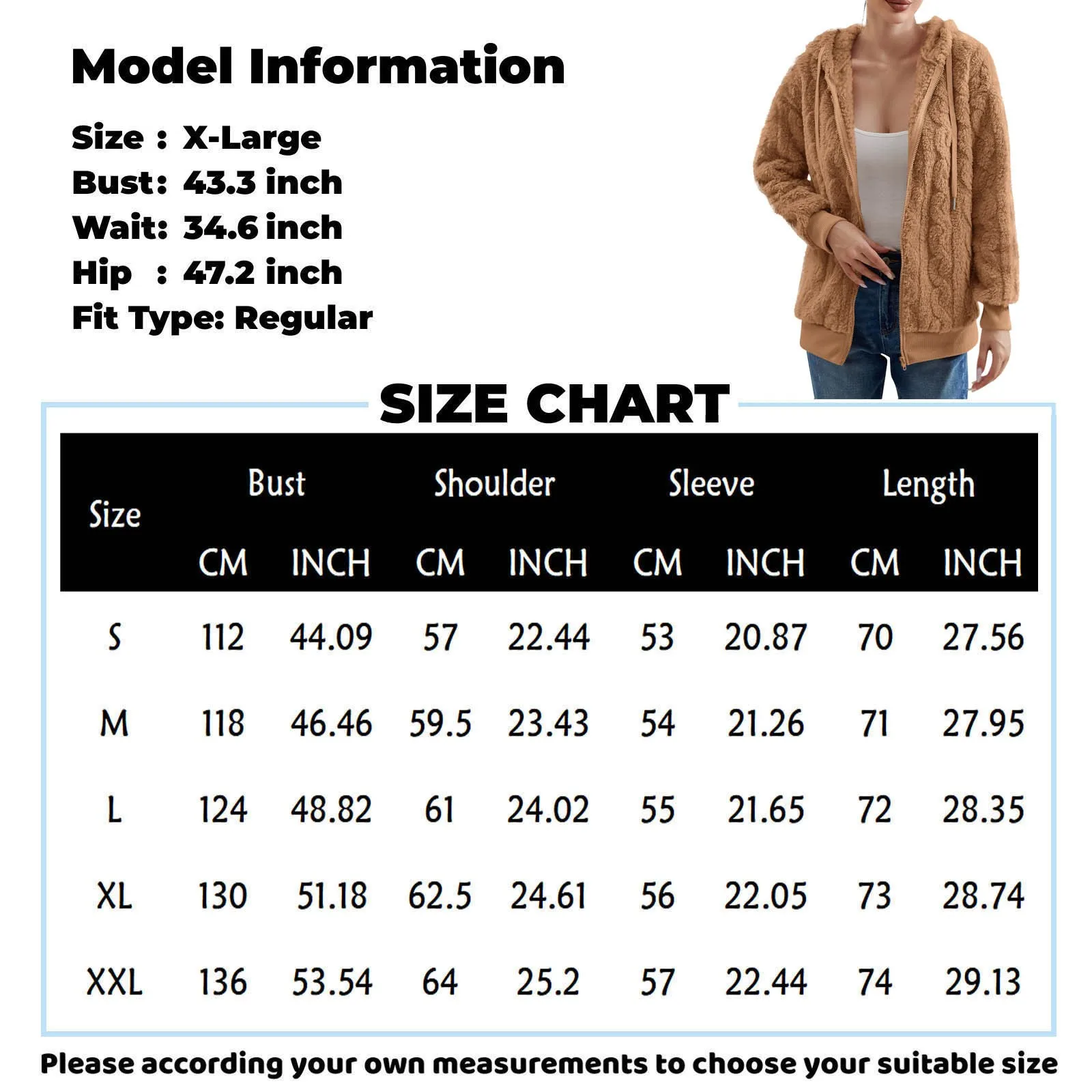 Winter Clothes Women Fashion Long Sleeve Pocket Plush Cardigan Sweater Solid Color Y2k Hooded Faux Fur Zipper Sweatshirt Jacket