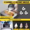 VEVOR 40L/H Soft Ice Cream Maker Commercial Mobile Tricolor Flavors Sorbet Sweet Cones Benchtop Gelato  Vending Freezing Machine 3